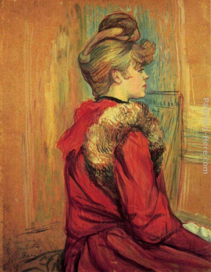 Henri de Toulouse-Lautrec Girl in a Fur, Mademoiselle Jeanne Fontaine
